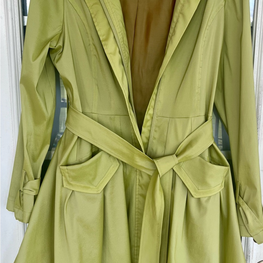 Elegant Joseph Ribkoff Olive Green Women's Trench Coat/Dress